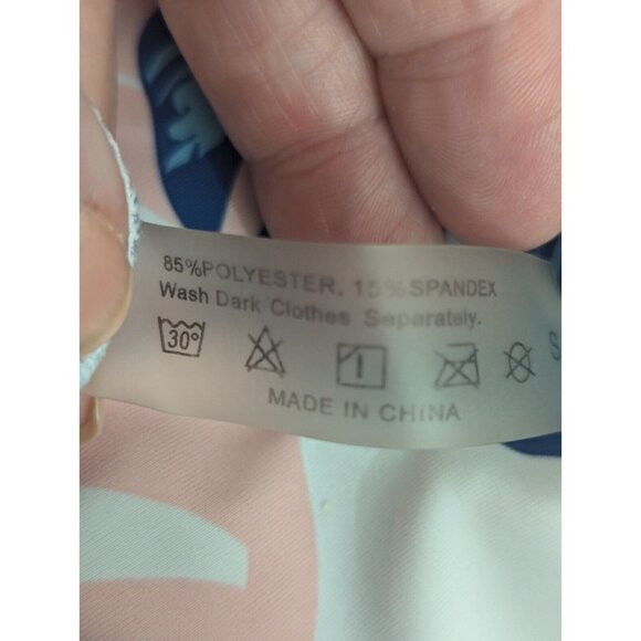 Tropical Floral Rash Guard Long Sleeve Swim Shirt Top UPF 50+ Size S - Picture 10 of 16